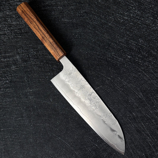 Japanese 165mm santoku kinfe Yoshihiro Ginsan steel nashiji kitchen knife