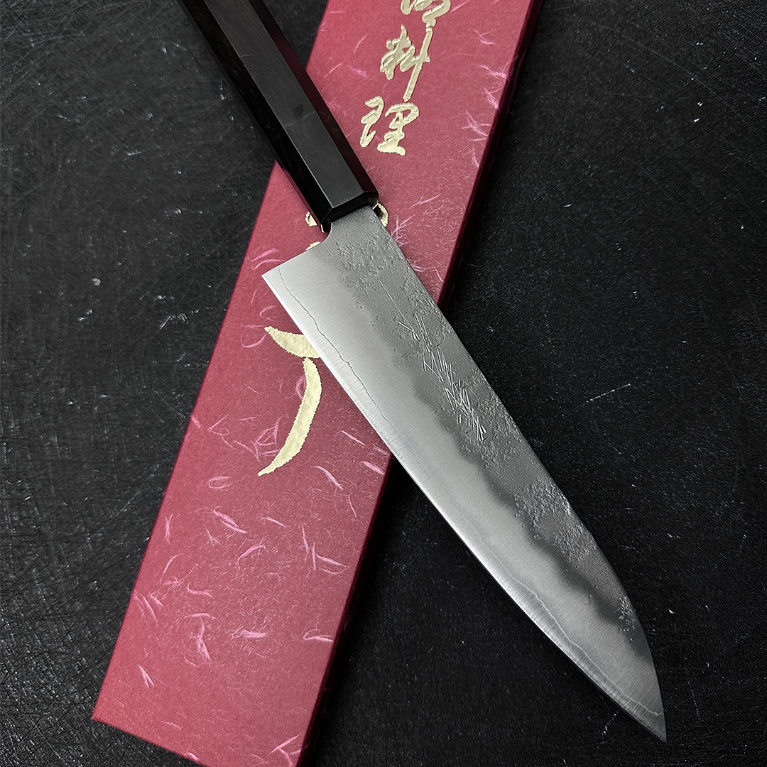 Japanese kitchen kinfe 180mm yoshihiro Ginsan steel nashiji gyuto knife