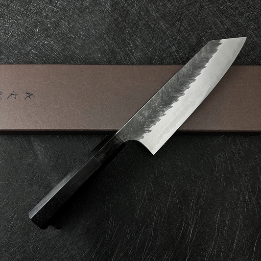 Japanese 170mm bunka knife Yoshimi Kato handmade AS steel Tsuchime finished kitchen knife