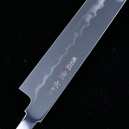 Japanese honyaki 300 yanagiba knife Yoshikazu Ikeda sashimi chef knife Mirror Polish sashi knife