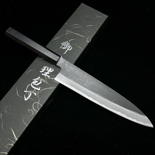 japanese chef knife 240mm kitchen kinfe hatsukokoro  gyuto Aosagi cooking knife blue 2 carbon steel