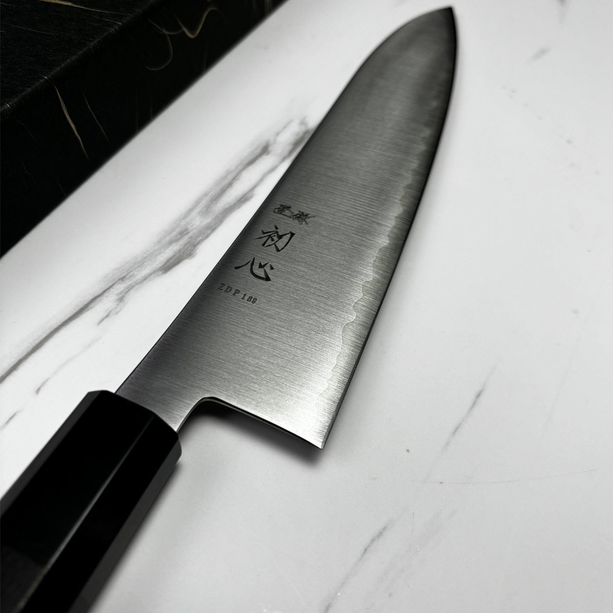 made in japan HATSUKOKORO ZDP-189  high speed powder steel chef's kitchen gyuto knife petty knife Cladded Steel Double edged black buffalo horn ferrules