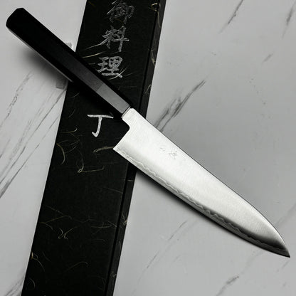 made in japan HATSUKOKORO ZDP-189  high speed powder steel chef's kitchen gyuto knife petty knife Cladded Steel Double edged black buffalo horn ferrules