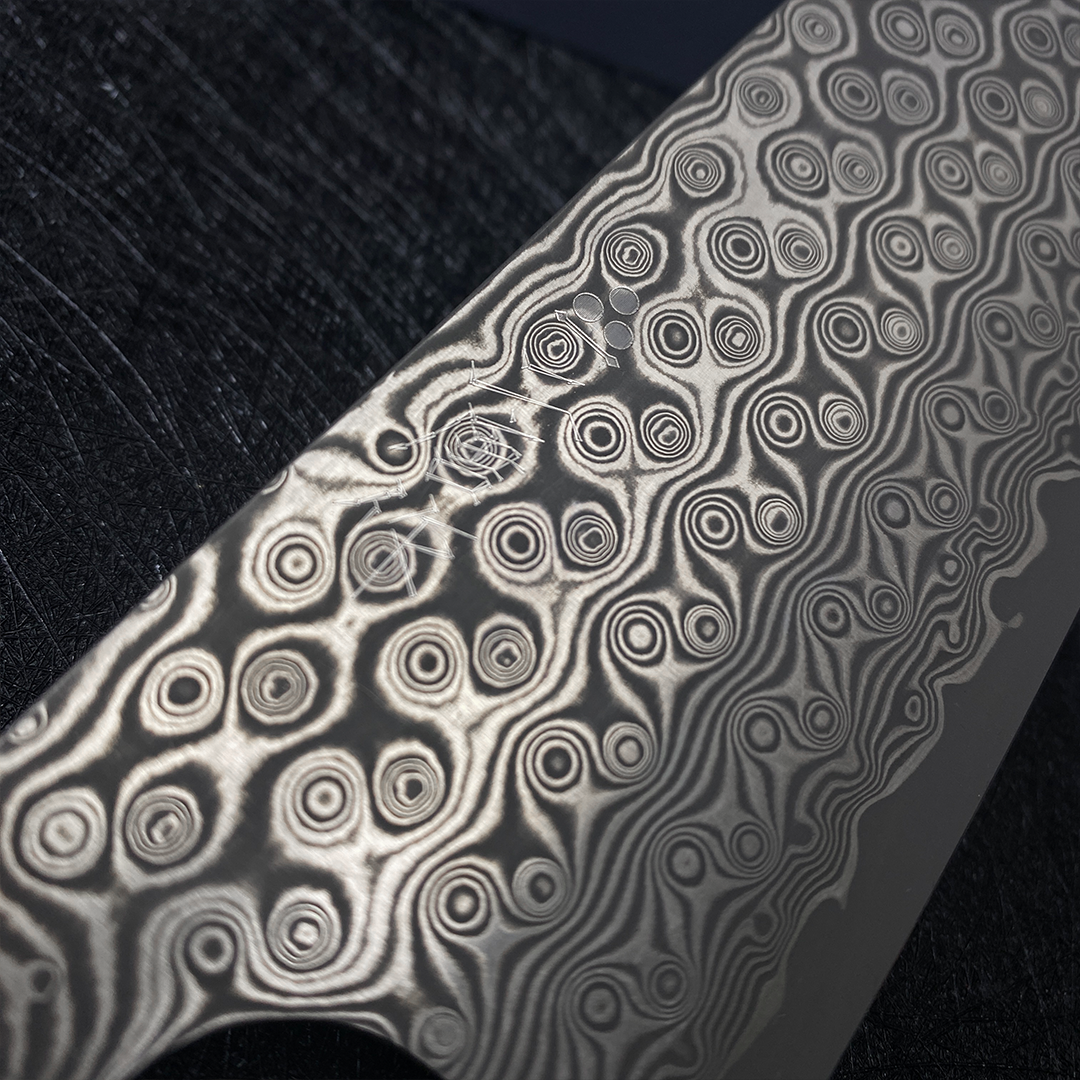 Japanese Nigara kitp gyuto knife 240mm Raindrop pattern Damascus R2/SG2 powder steel chef's knife