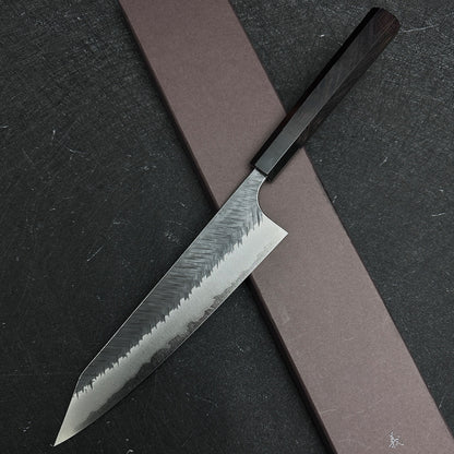 Japanese 210mm Kiritsuke gyuto knife Yoshimi Kato handmade AS steel Tsuchime finished kitchen knife