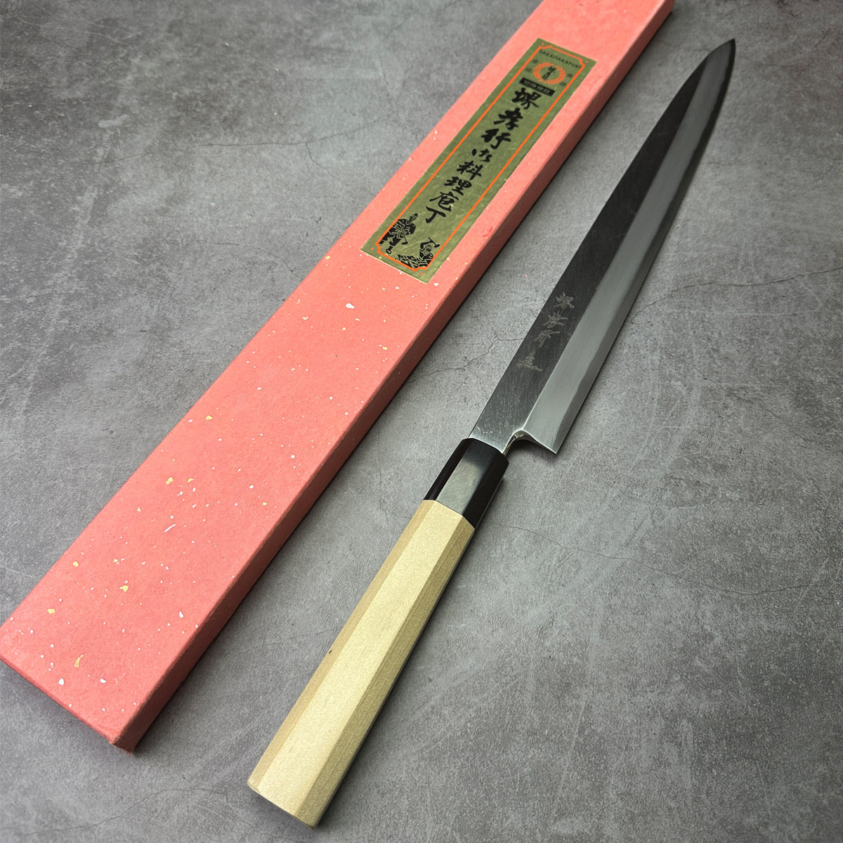 Japanese sashimi kitchen chef's knife Yanagiba knife Ginsan or Silver paper [Gingami] No.3 Stainless Steel sakai takayuki sushi knife