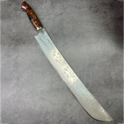 390mm Japanese Takeshi Saji Chef's Sakimaru-Slicer(Sujihiki) 390mm R2 Diamond Finish Damascus DHM