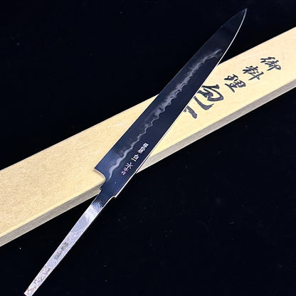 Japanese honyaki 300 yanagiba knife Yoshikazu Ikeda sashimi chef knife Mirror Polish sashi knife