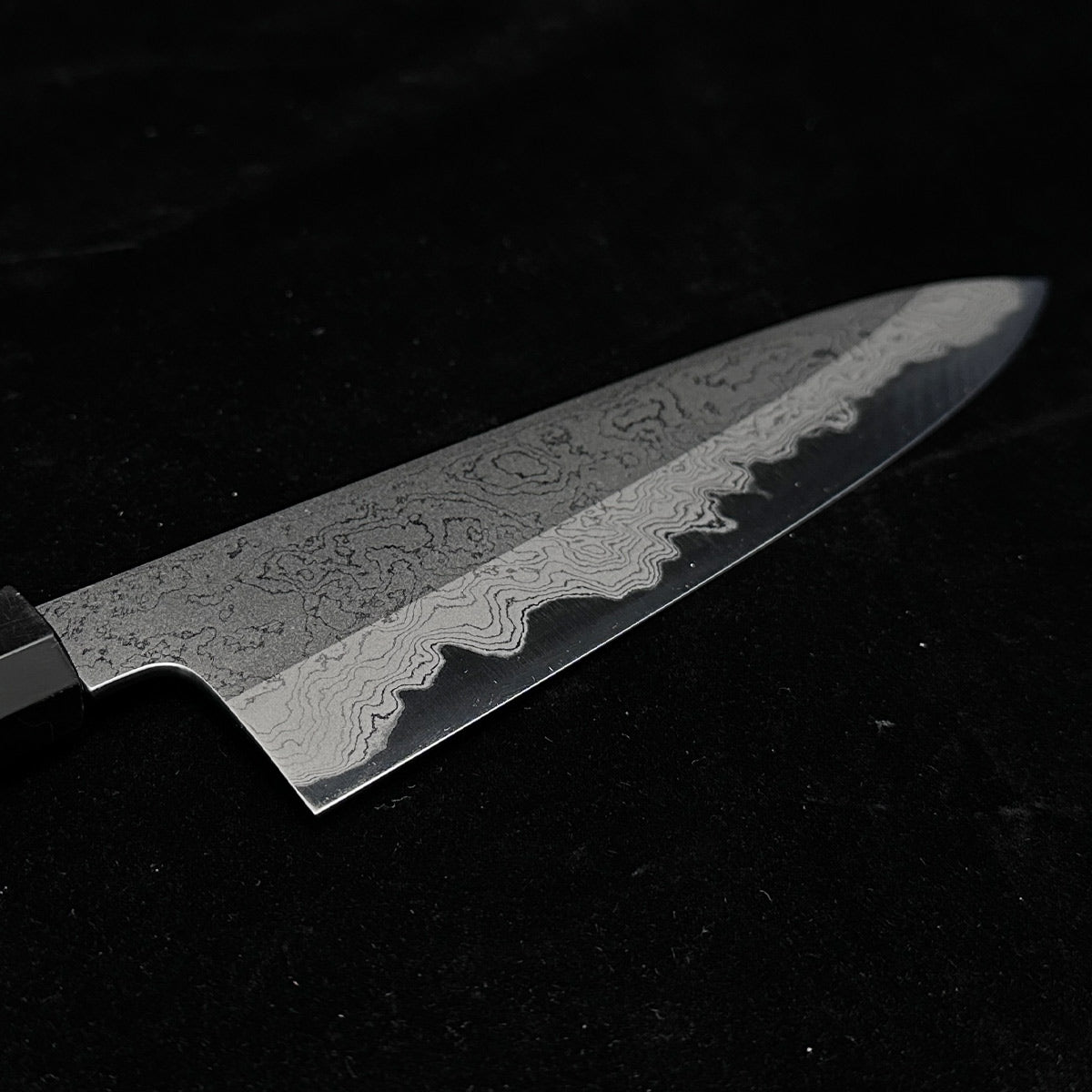 Japanese gyuto knife 210mm Yoshikazu Tanaka damascus white 1# steel japanese kitchen knife