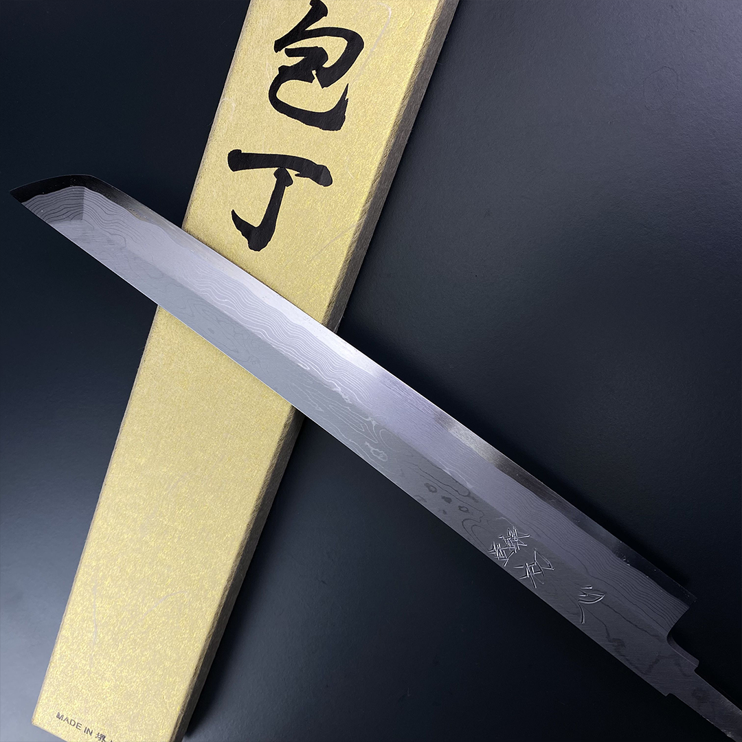 japanese sushi knife 270mm yoshihiro sakimaru  yanagiba blue 1 steel sashimi knife