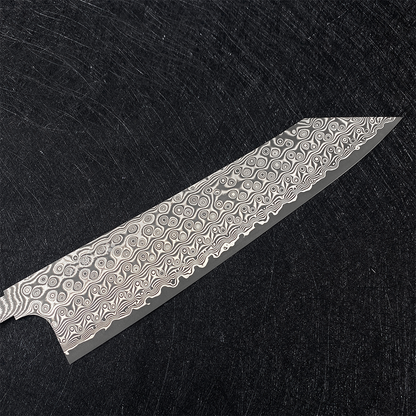 Japanese Nigara kitp gyuto knife 240mm Raindrop pattern Damascus R2/SG2 powder steel chef's knife