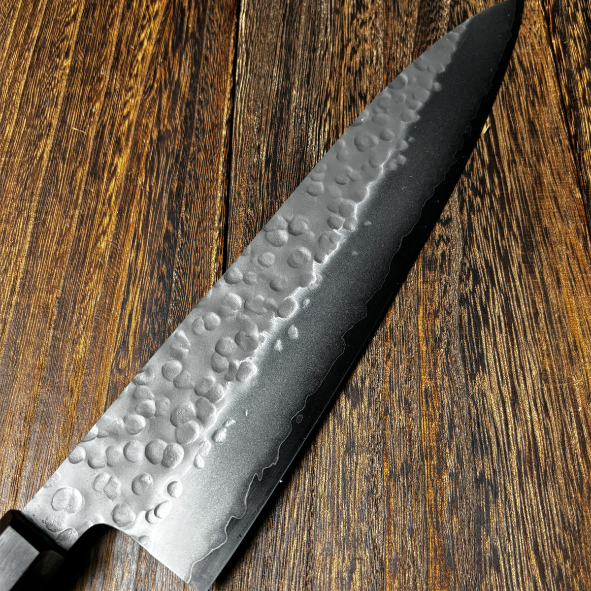 Stainless Steel gyuto knife 9 inch blade length kitchen knife with saya High Carbon Stainless Steel 3 Layer 9CR18MOV Tsuchime finished KUROUCHI(Black)  chef's gyuto knife Sushi Knife for Home Kitchen & Restaurant