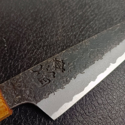 made in japan sakai takayuki Homura Guren Chef's Kengata-Petty Knife(Utility) 150mm  Blue Steel #2 by Itsuo Doi  Carbon steel *getting rusty Double edged