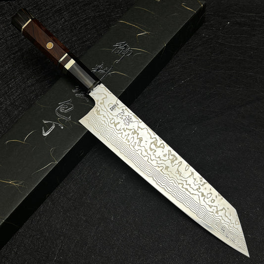 japanese chef knife 240mm kitchen knife Hatsukokoro kiritsuke gyuto damascus cooking knife FAXR2 powder  steel