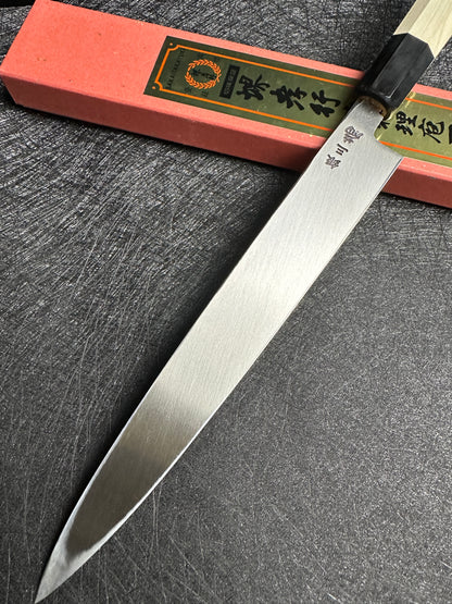 Japanese Sakai Takayuki yanagiba 240mm Ginsan stainless steel sashimi knife